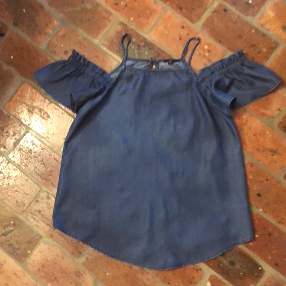 1250C Tencel off the shoulder top sz S - Picture 2 of 7